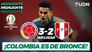 Highlights  Colombia 32 Perú  Copa América 2021  3er lugar  TUDN [upl. by Oinoitna283]