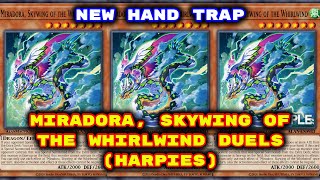 Yugioh  Miradora Skywing of the Whirlwind Duels Harpies Deck Download in Description [upl. by Hercules]