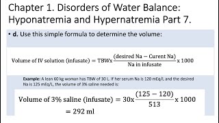 Hyponatremia Part 7 Management 2 [upl. by Eniretak542]