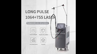 Gentlemax Pro Alexandrite Long Pulse YAG ALEX 1064nm amp 755nm Laser Hair Removal Machine SKSK01 [upl. by Ellemrac]