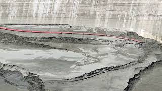 Silt Deposits in front of power intake area  Sediment Removing from Spillway [upl. by Klingel]