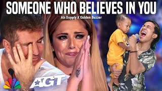 Golden Buzzer All the judges cry when the strange baby from the Philippines sang the Air Supply song [upl. by Annekam]