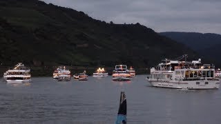 Rhein in Flammen 2017 Koblenz Schiffskonvoi [upl. by Ilse]