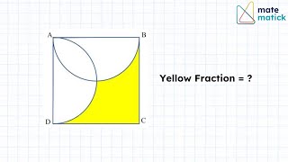 Can You Find the Fraction of the Yellow Area in This Square shorts mathematics geometry [upl. by Ameh]