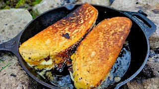 Gordon Ramsays Ultimate Grilled Cheese Sandwich made from scratch in nature ASMR outdoor cooking [upl. by Flore336]