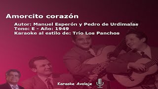 Amorcito corazón Trío Los Panchos Karaoke Tono E [upl. by Everest]