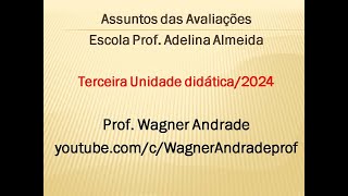 Avaliações da Terceira Unidade [upl. by Avik]