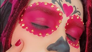 EASY Sugar Skull  Day of the Dead  Makeup tutorial for Halloween  Halloween special Makeup [upl. by Coh]