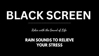 Rain Sounds to Relieve Your Stress amp Insomnia  Rainfall in the Park at Night  ASMR  Black Screen [upl. by Decrem]