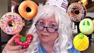 DONUTS Glazed Filled Krispy Kreme Doughnuts Funny Taste Test Granny McDonalds [upl. by Enirehtacyram936]