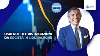 Roberto Cravero  Usufrutto e distribuzioni da società in liquidazione [upl. by Lleumas]