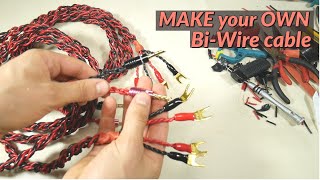 How to make your own BiWire speaker cable HiFi DIY [upl. by Anaj]