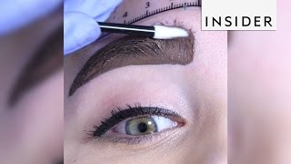 Microblading is a procedure that uses tiny scalpels to give you perfect eyebrows [upl. by Ardnoed]