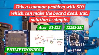 Acer E1522  This is a common problem with the SIO But solution is simple nopower [upl. by Ehsrop]