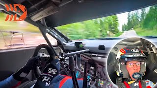 WRC Rally Finland CoDriver Camera Thierry Neuville i20N Rally1 [upl. by Ardnuhsal]