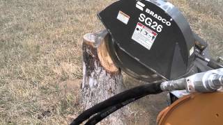 SG26 Stump Grinder on Case SR250 1 [upl. by Rimat]