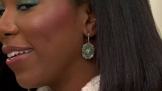 Connemara Marble Sterling Silver Earrings with Marcasite Accents on QVC [upl. by Yojenitsirk]