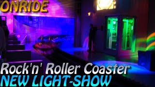 Walt Disney Studios  Rockn Roller Coaster Nouveau lightshow complet HD POV [upl. by Anecusa]