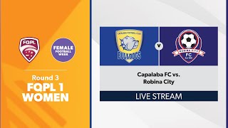 FQPL 1 Women Round 3  Capalaba FC vs Robina City [upl. by Erodisi220]