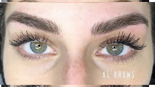 MICROBLADING EYEBROWS Entire Process  Before and After [upl. by Annayhs]