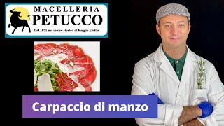 Il carpaccio di manzo Macelleria Petucco [upl. by Gladdy]