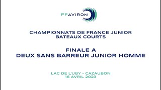 Cazaubon 2023  Finale A  Deux Sans Barreur Junior Homme [upl. by Retsae]