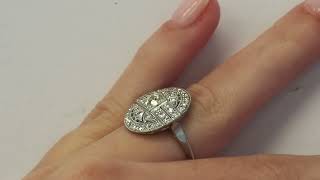 Circa 1920s Platinum Old European Brilliant Diamond Ring [upl. by Suivatnad476]