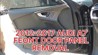 AUDI A7 FRONT DOOR PANEL REMOVAL [upl. by Rehptosirhc716]