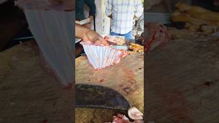 CHOPS CUTTING SKILLS KIRAN MEAT CUTTING karimnagar food meatcuttingmachine meatcutter [upl. by Cirle431]