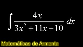 integracion por fracciones parciales ejemplo 4 [upl. by Gayner]