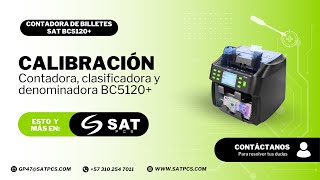 Como calibrar la contadora de billetes BC5120  Satpcs [upl. by Aerdnuahs]