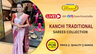 Kanchi Traditional Sarees Collection  WhatsApp 89 0001 0002  Kancheepuram Varamahalakshmi Silks [upl. by Perla321]