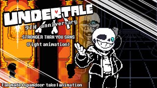 Undertale 9th Anniv Stronger Than You Sans Fight Animation [upl. by Malca]