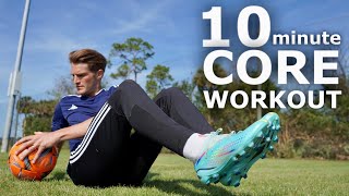 10 Minute Core Workout For Footballers  Follow Along Workout For Athletes [upl. by Htyderem]