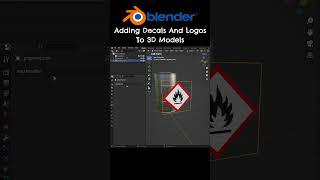 Adding Decals And Logos To 3D Models In Blender [upl. by Niggem]