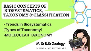 5 MOLECULAR TAXONOMY And Its Applications Trends in Biosystematics Types of TaxonomyMSc BSc [upl. by Dnalyag]