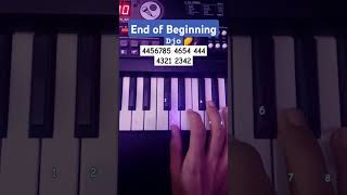 End of Beginning  Djo Easy Piano Tutorial trending tiktok shorts [upl. by Ndnarb]