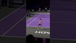 Zheng Qinwen’s great footwork and intensity during the WTA finals final match in Riyadh wtafinals [upl. by Searby]