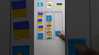 Independence Day Flag Drawing 🇮🇳🇺🇦🇵🇼  Republic Day Drawing art independenceday shorts trending [upl. by Oriole135]