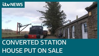 Converted station house cottage with its own train put up for sale  ITV News [upl. by Kelby]