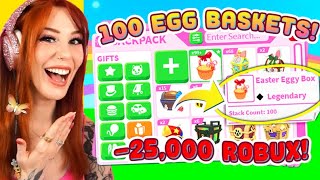 OPENING 100 Legendary EGGY Pets From Easter EGGY BOX in ADOPT ME in Roblox [upl. by Trix]