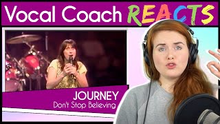 Vocal Coach reacts to Journey  Dont Stop Believin Steve Perry Live [upl. by Robinetta]