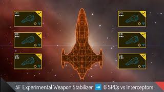 5F Experimental Weapon Stabilizer ➡️ 6 SPCs vs Interceptors  Raw Footage  Elite Dangerous Odyssey [upl. by Kania478]