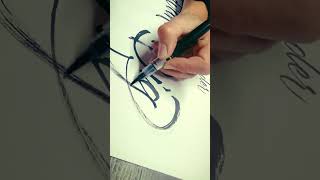 Classic Brush Pen Calligraphy or Big Style with Pentel [upl. by Aun]