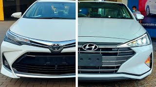 Hyundai Elantra vs Toyota Corolla Altis grande comparison [upl. by Gnourt]