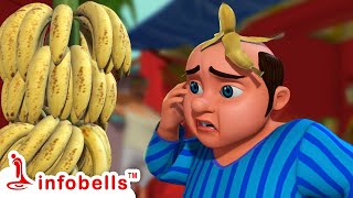 Lalaji ne Kela Khaya  Hindi Rhymes for Children  Infobells [upl. by Ikairik]