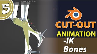 How to Make Cutout Animation with Blender Part 5  Ik Bones [upl. by Natasha43]