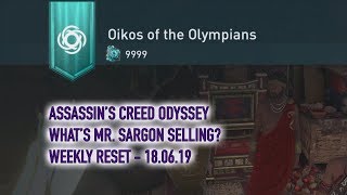 Assassins Creed Odyssey  What is Sargon selling  Oikos of the Olympians [upl. by Hough576]