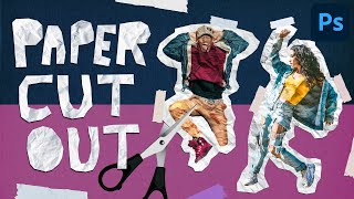 Paper Cut Out Effect in Photoshop CC  Easy Photo Manipulation Tutorial [upl. by Ardekan455]