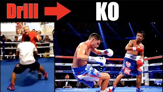 Manny Pacquiao  Genius Drills That Became KOs  Breakdown [upl. by Evania]